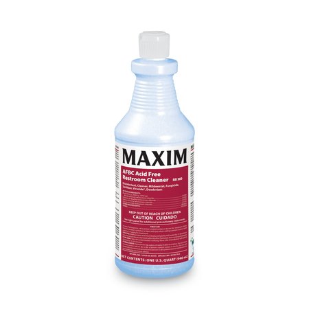 MAXIM AFBC Acid-Free Restroom Cleaner, Fresh Scent, 32 oz Bottle, 6PK 036000-86